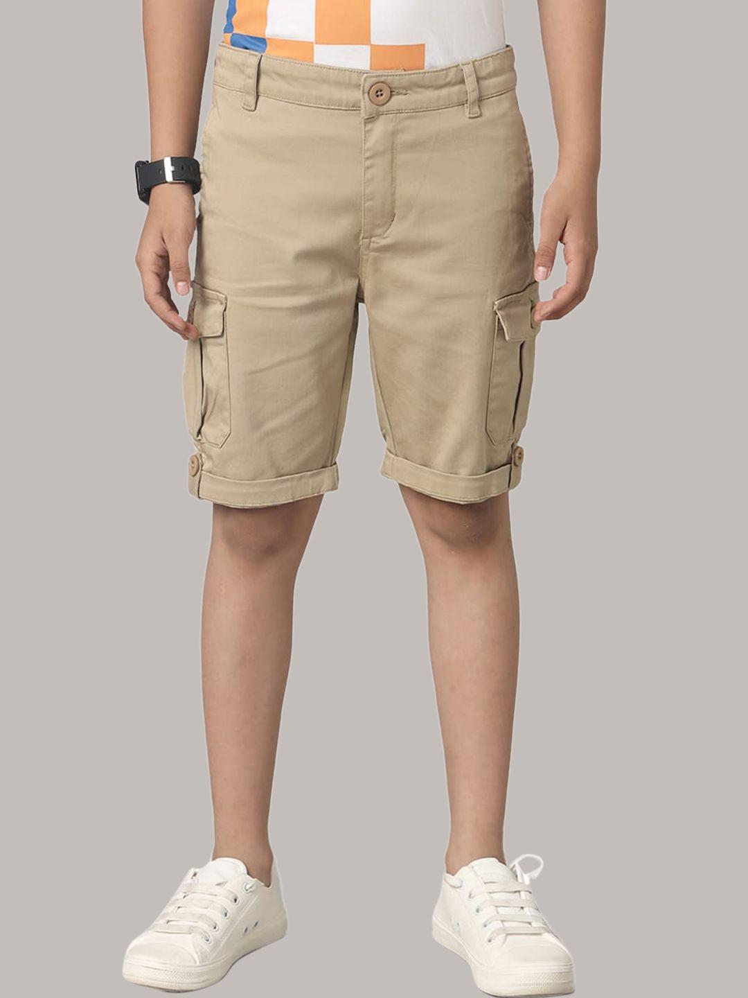 UNDER FOURTEEN ONLY Boys Mid-Rise Cotton Cargo Shorts