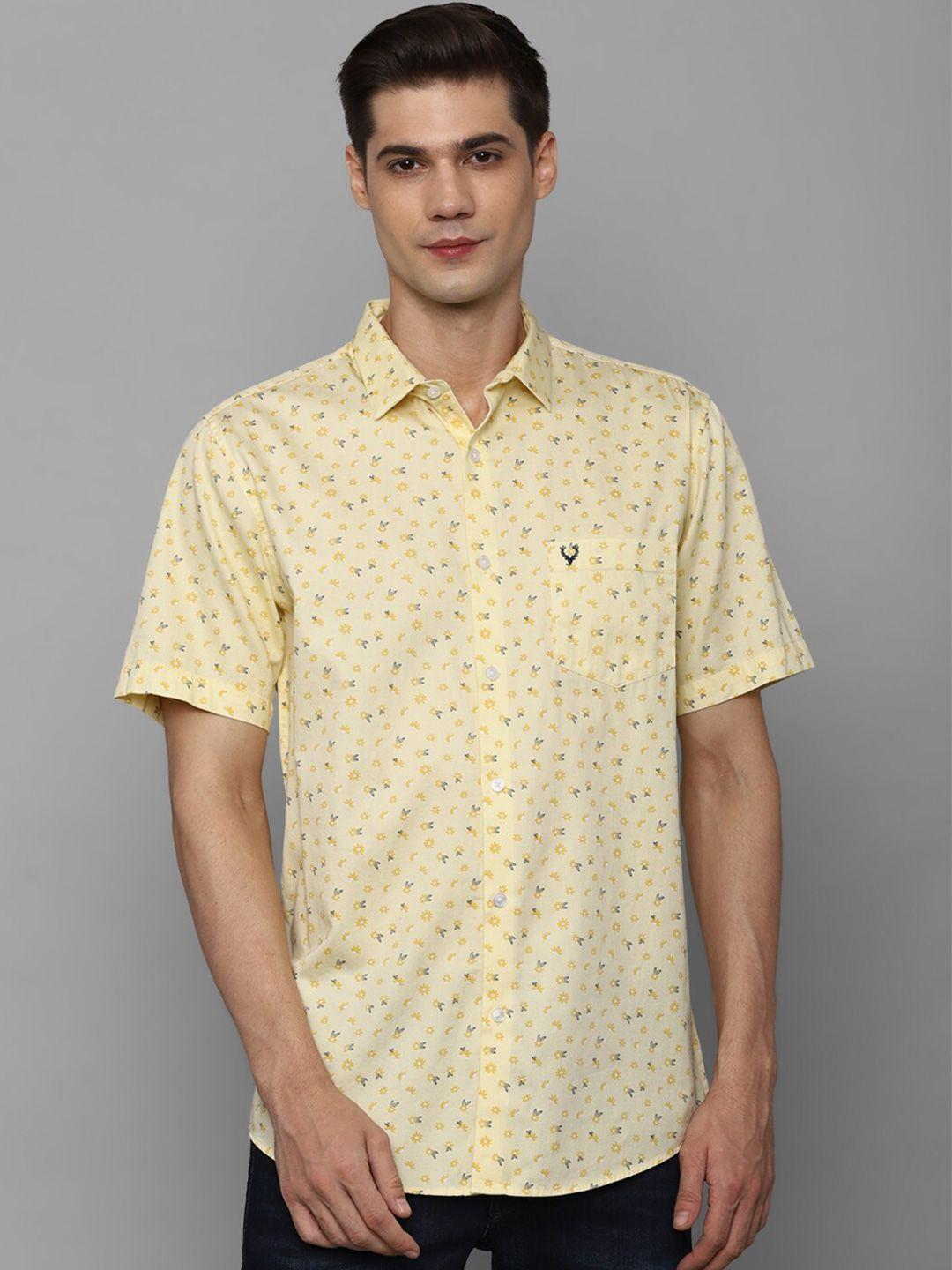 Allen Solly Slim Fit Micro Ditsy Printed Opaque Pure Cotton Casual Shirt