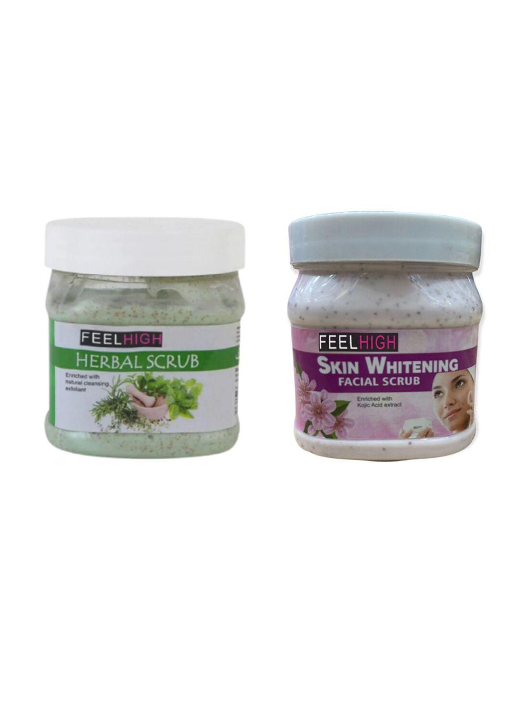 feelhigh-set-of-2-herbal-&-skin-whitening-face-scrubs---500-ml-each