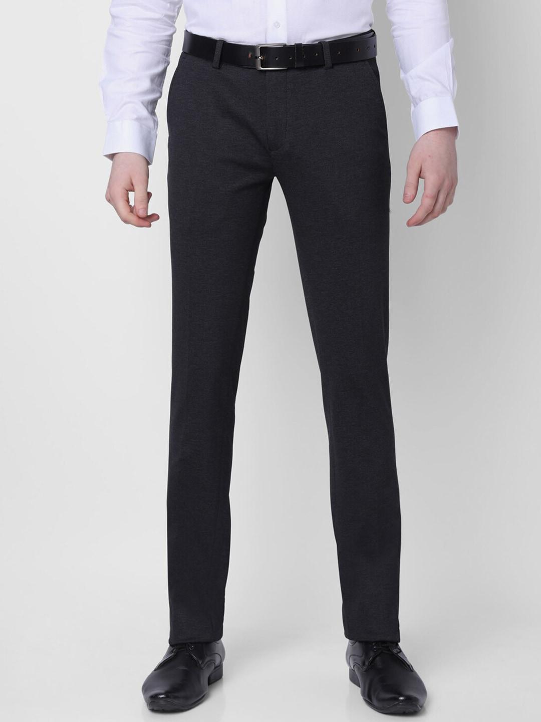 J Hampstead Men Mid-Rise Slim Fit Formal Trousers