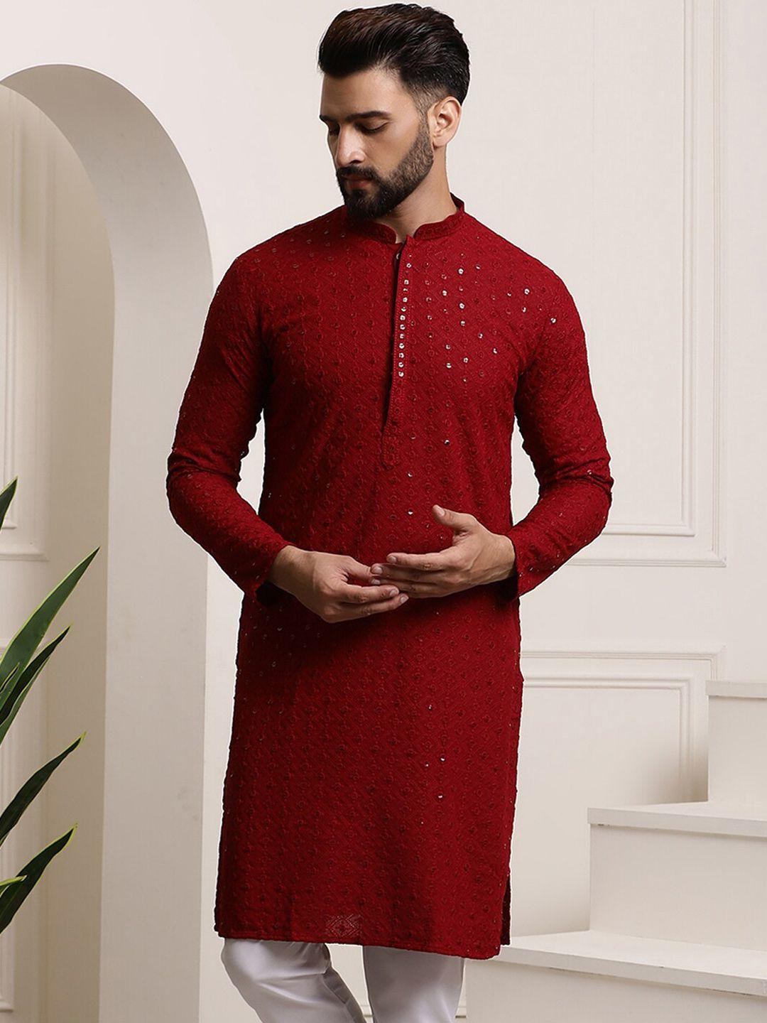 sojanya-geometric-embroidered-sequinned-straight-pure-cotton-kurta