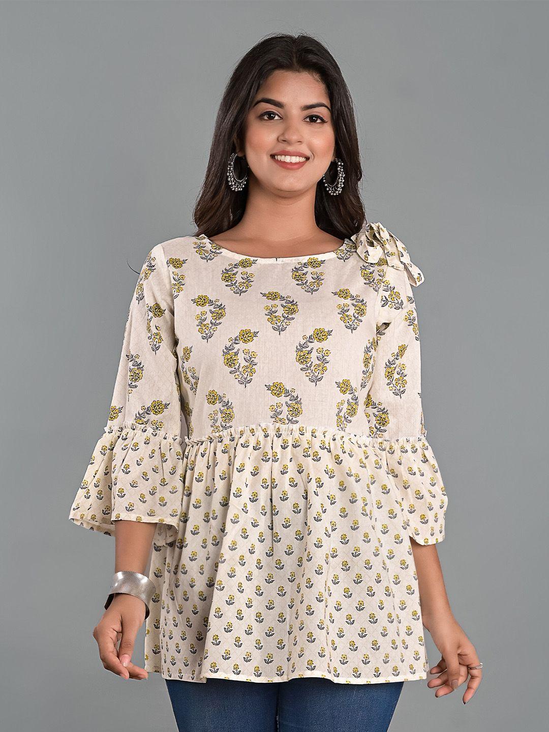 girly-girls-ethnic-motifs-printed-bell-sleeve-cotton-peplum-top