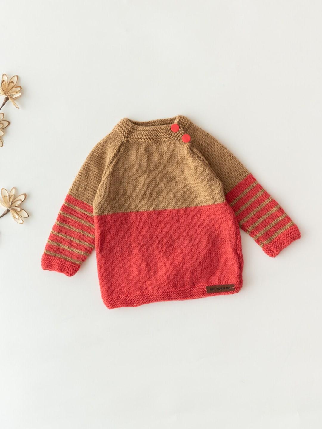 The Original Knit Infants Colourblocked Acrylic Pullover Sweater