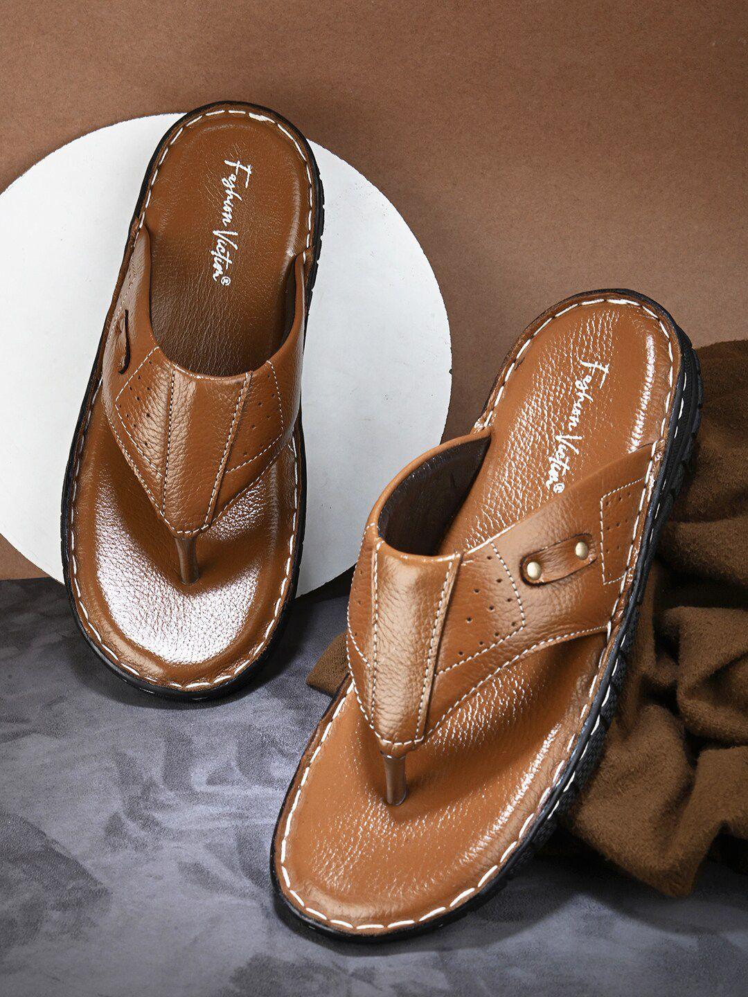 Fashion Victim Men Textured Leather Comfort Sandals