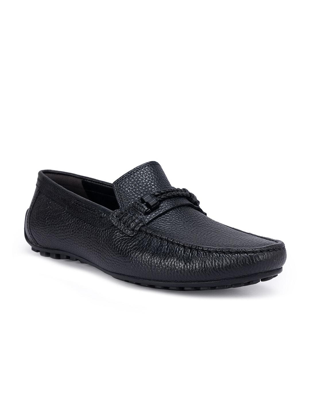ROSSO BRUNELLO Men Textured Leather Formal Loafers