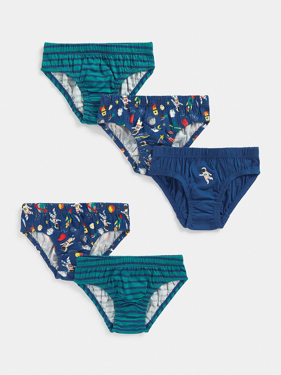 mothercare-boys-pack-of-5-printed-mid-rise-pure-cotton-briefs-410266507009