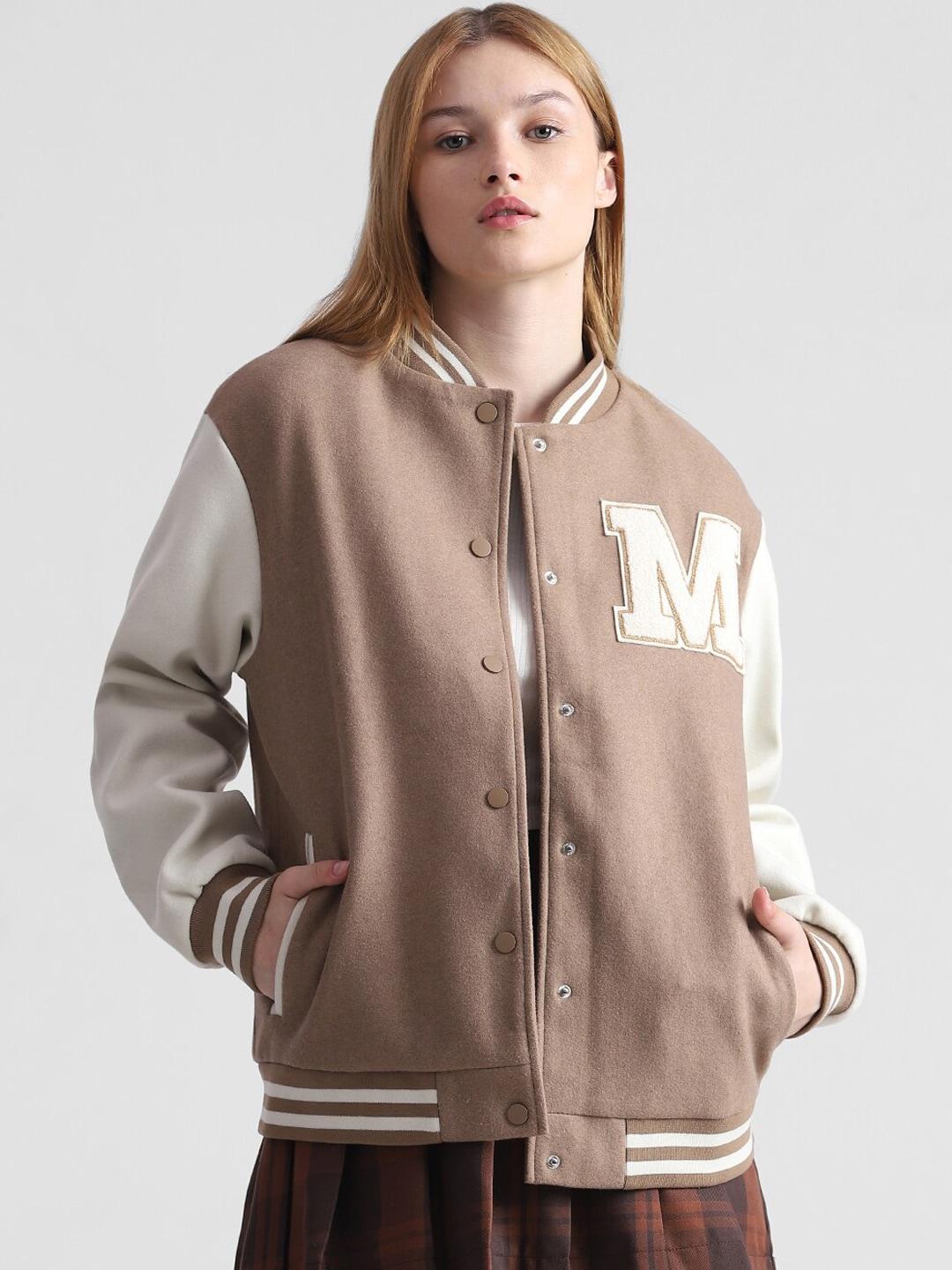 ONLY M Detail Patchwork Bomber Jacket