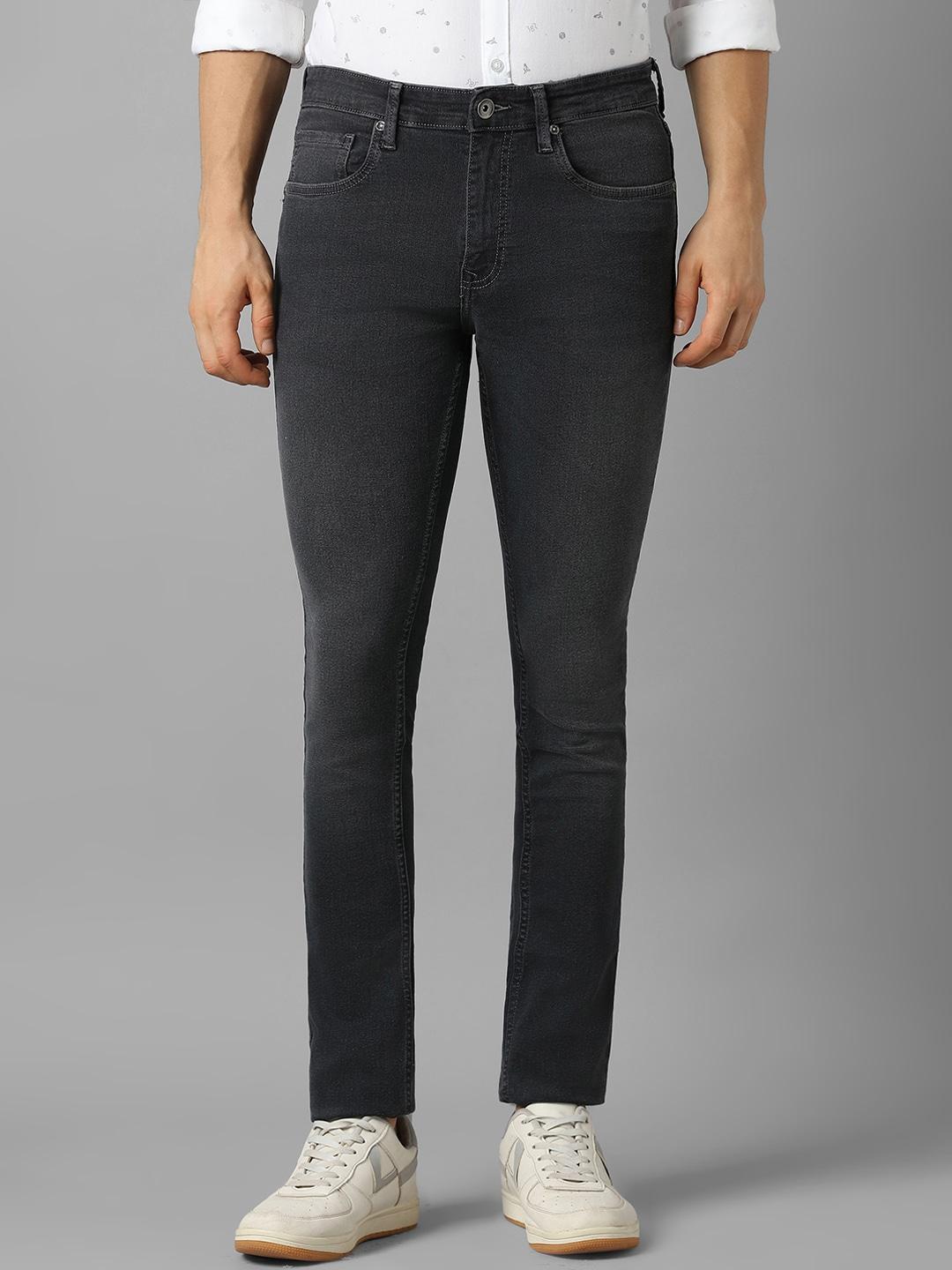 Louis Philippe Jeans Men Slim Fit Clean Look Mid-Rise Jeans