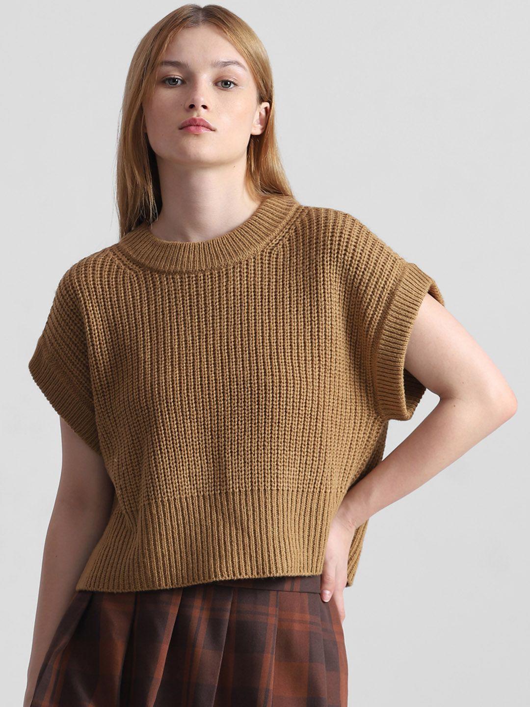 only-round-neck-ribbed-pullover