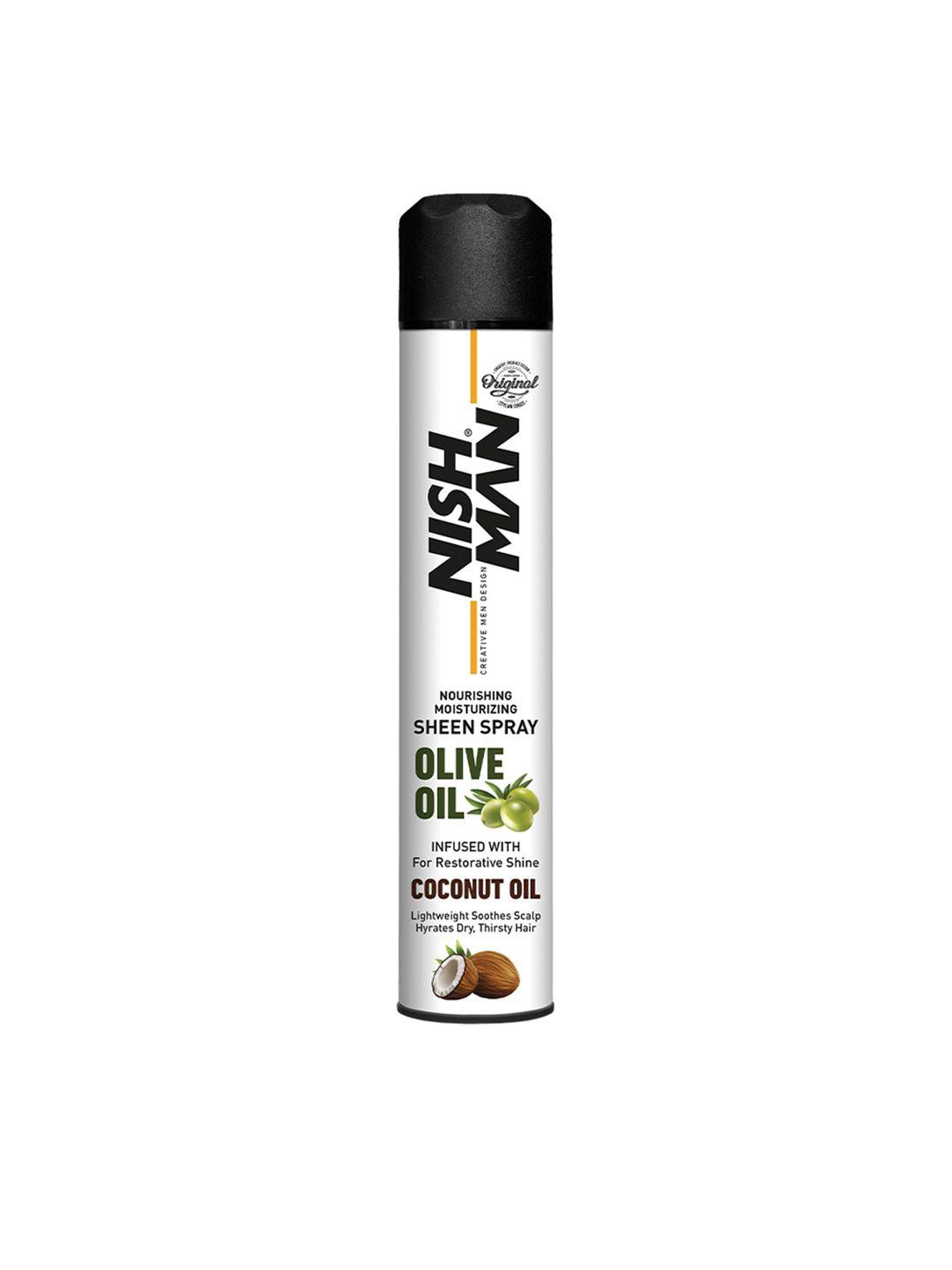 nishman-nourishing-&-moisturizing-sheen-hair-spray-with-olive-oil-&-coconut-oil---400-ml