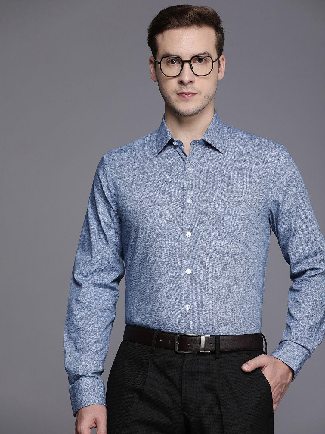 louis-philippe-slim-fit-geometric-printed-pure-cotton-formal-shirt