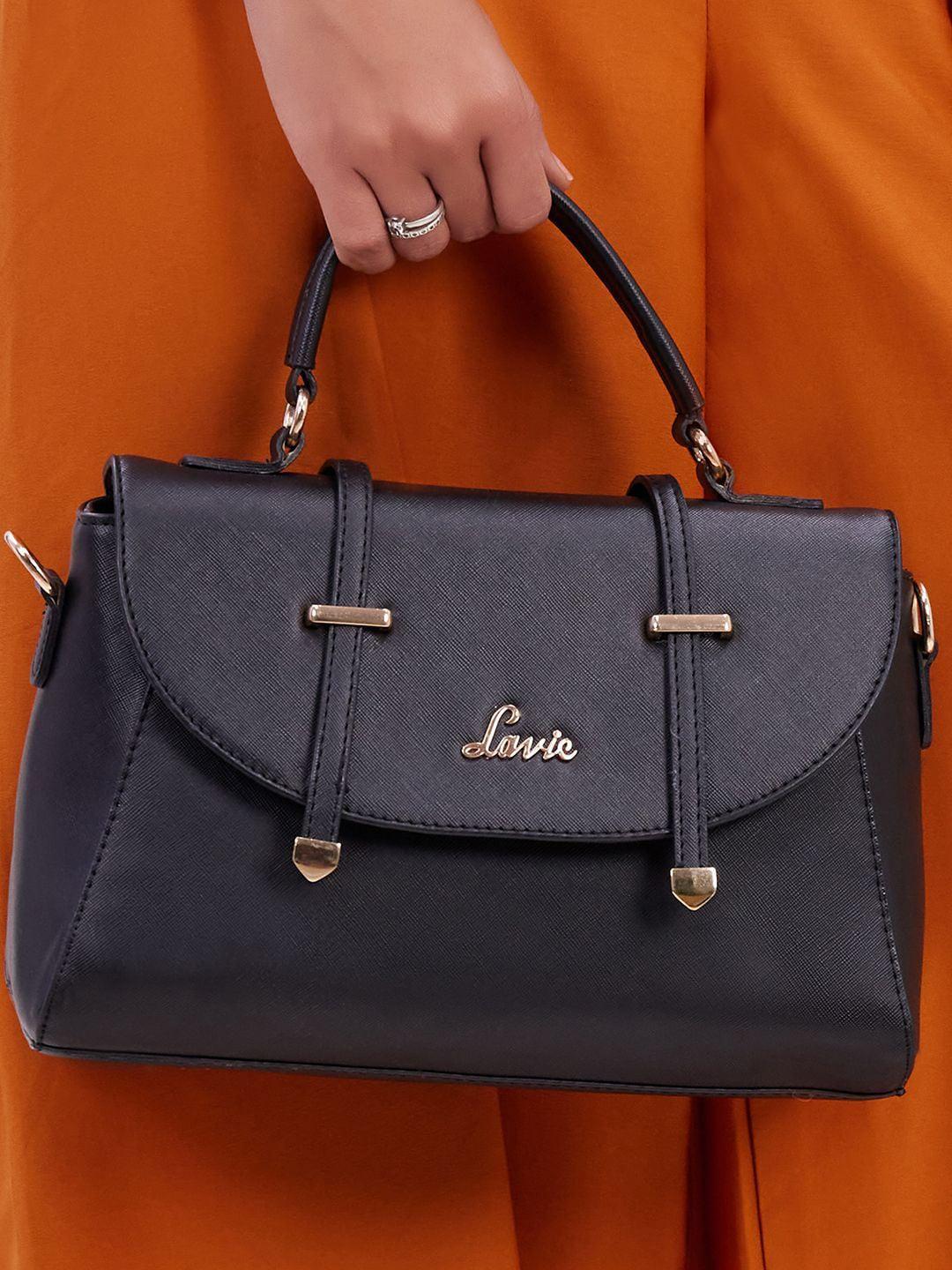 lavie-beech-women-black-flap-satchel-handbag