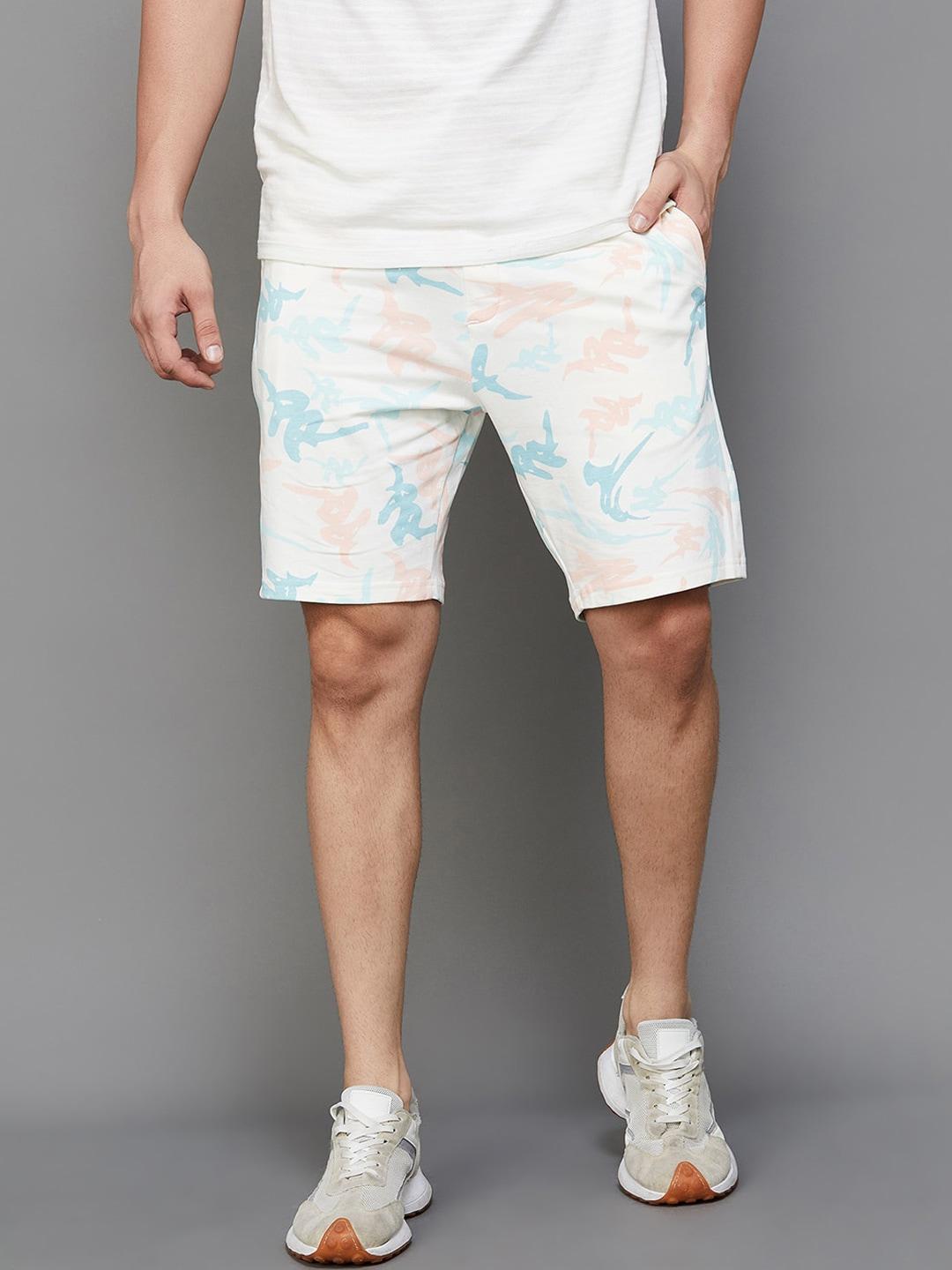 kappa-men-abstract-printed-cotton-shorts