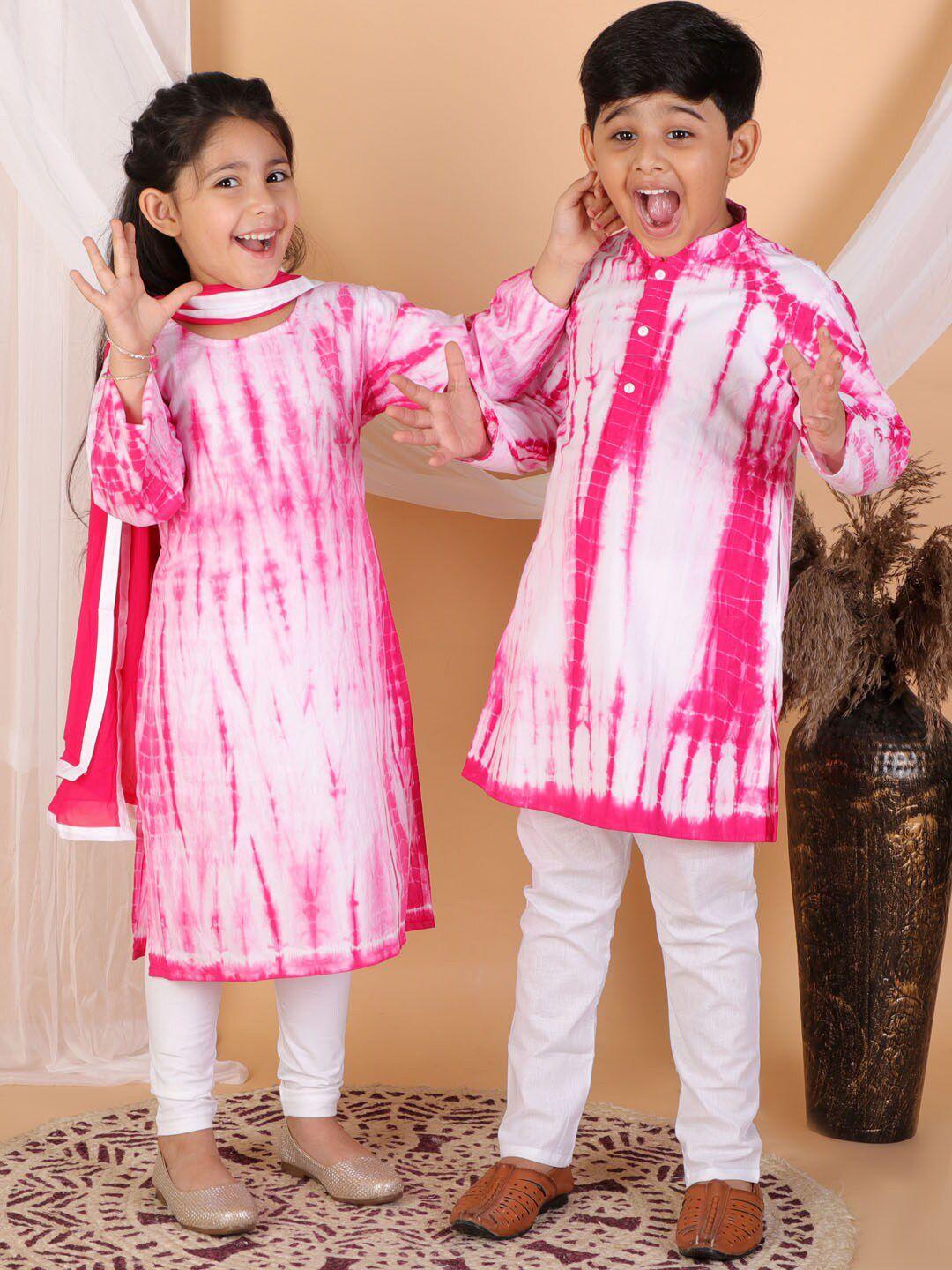VASTRAMAY Boys Dyed Regular Pure Cotton Kurta With Pyjamas