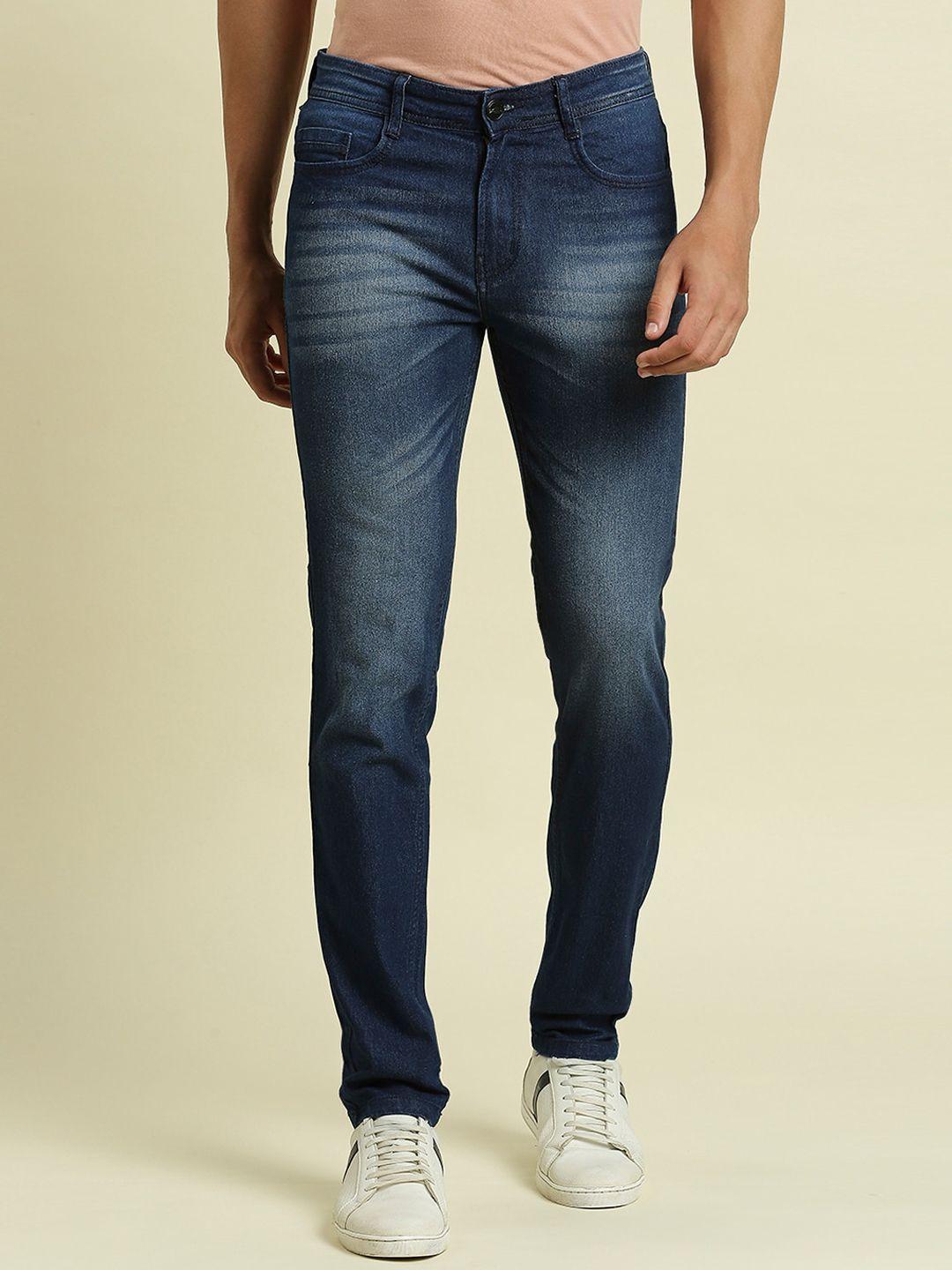 HJ HASASI Men Slim Fit Heavily Faded Stretchable Jeans