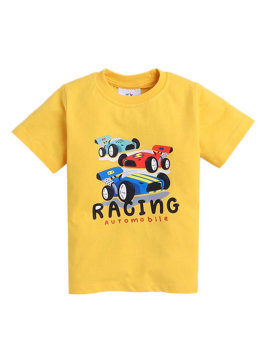Knitting Doodles Boys Graphic Printed Round Neck Regular Fit Cotton T-Shirt