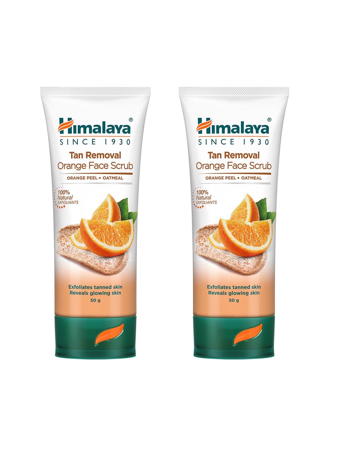 Himalaya Set of 2 Tan Removal Orange Face Scrub with Oatmeal for Glowing Skin - 50g Each