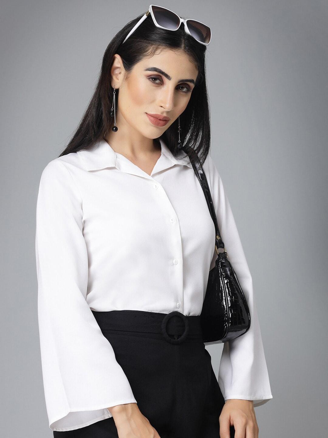 Style Quotient White Smart Spread Collar Formal Shirt