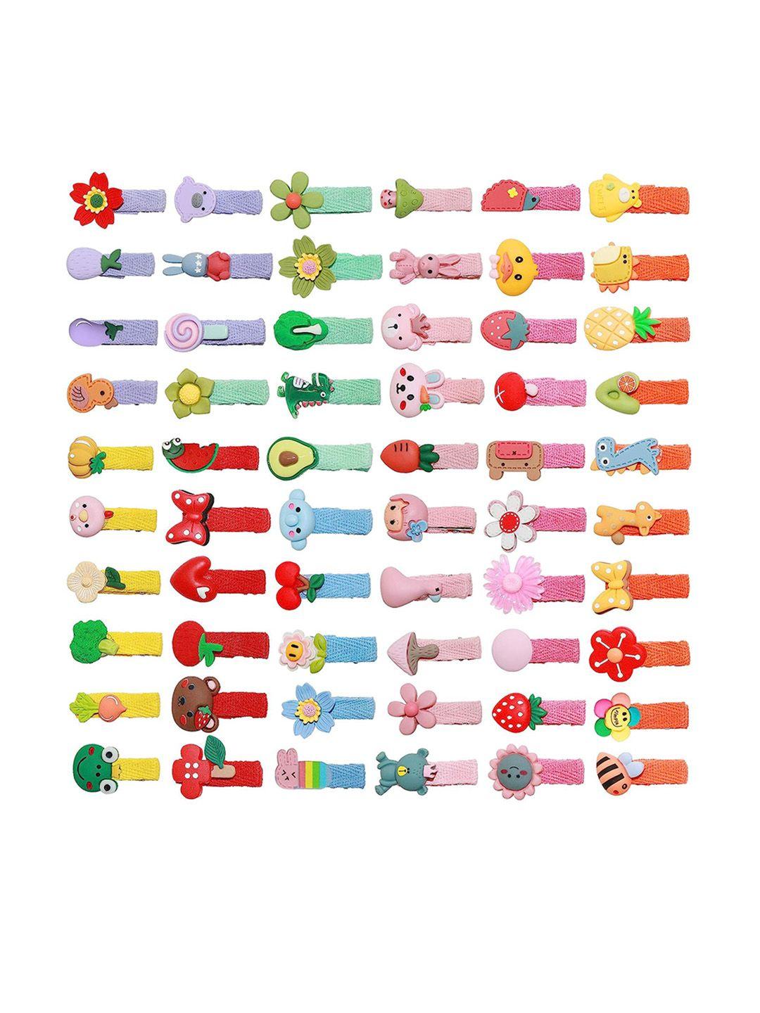 lytix-infant-girls-set-of-12-cute-animal-fruit-flower-pattern-alligator-clips