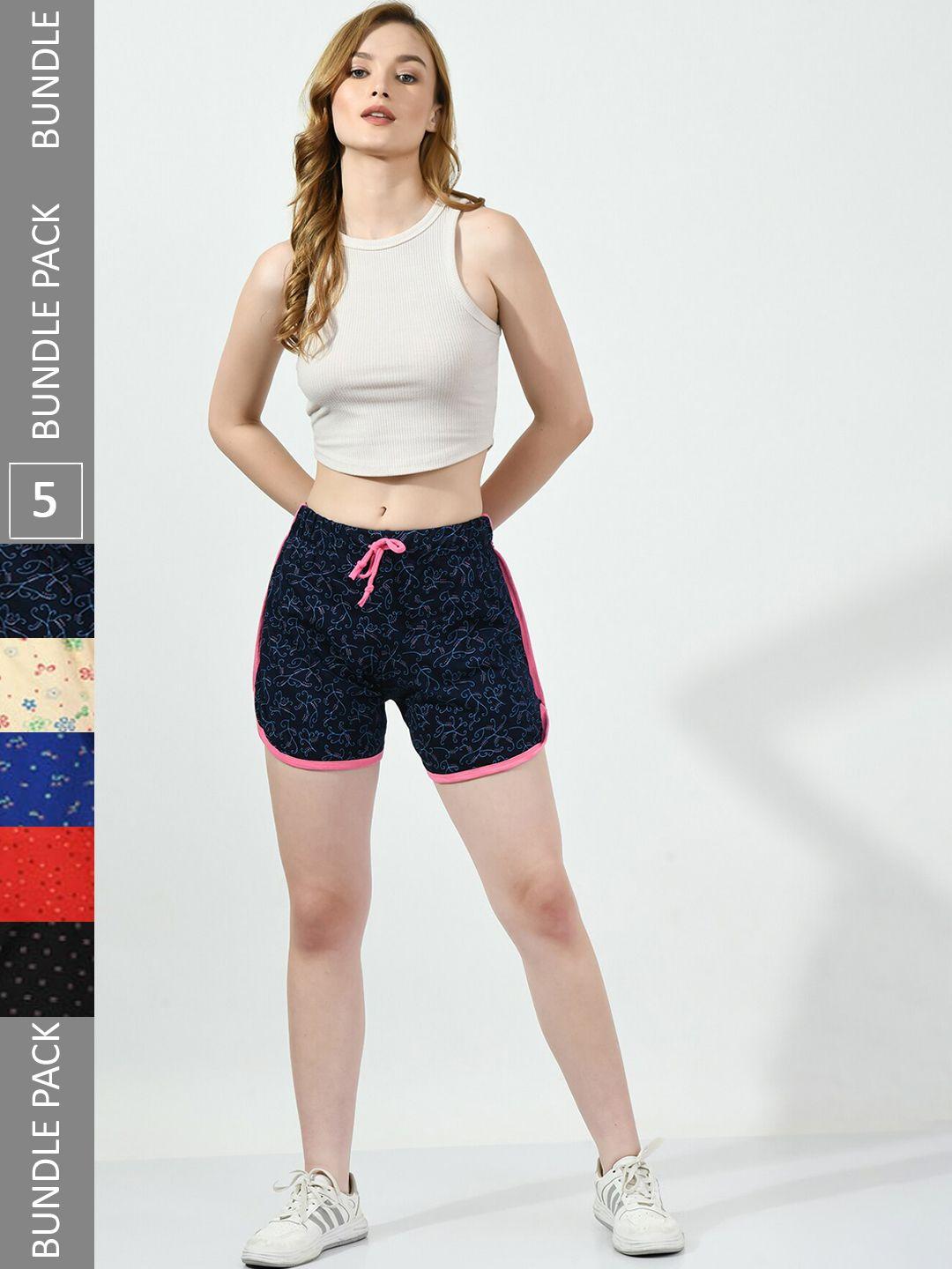 BAESD Women Multicoloured High-Rise Shorts