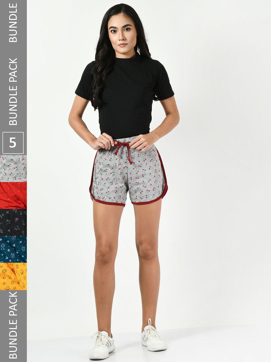 BAESD Women Multicoloured High-Rise Shorts