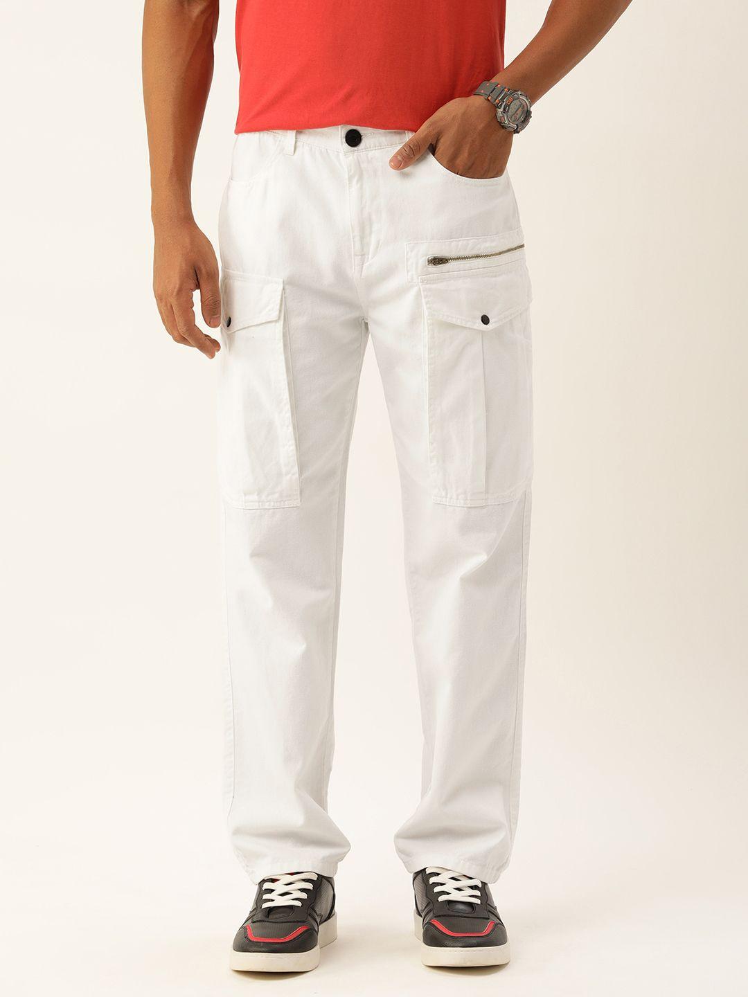 Bene Kleed Men Relaxed Solid Regular Fit Cargos Trousers