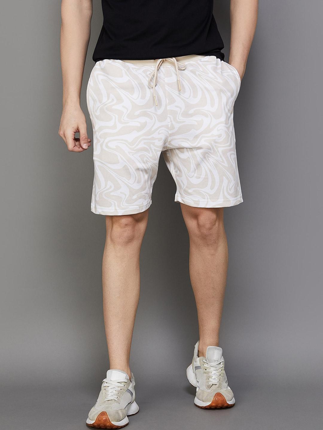 Fame Forever by Lifestyle Men Beige Floral Printed e-Dry Technology Technology Shorts