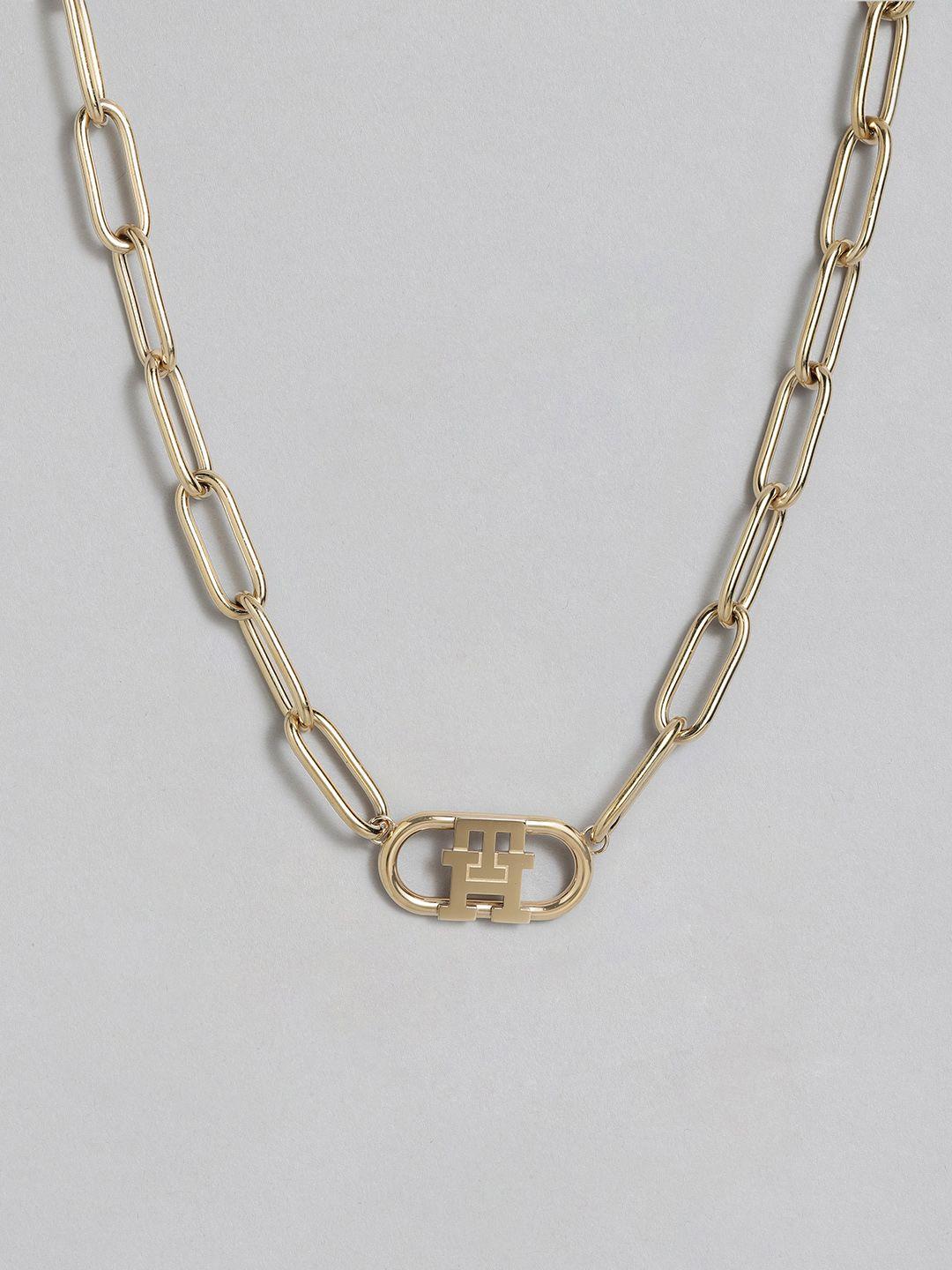 tommy-hilfiger-women-gold-plated-link-necklace-with-brand-logo-detail