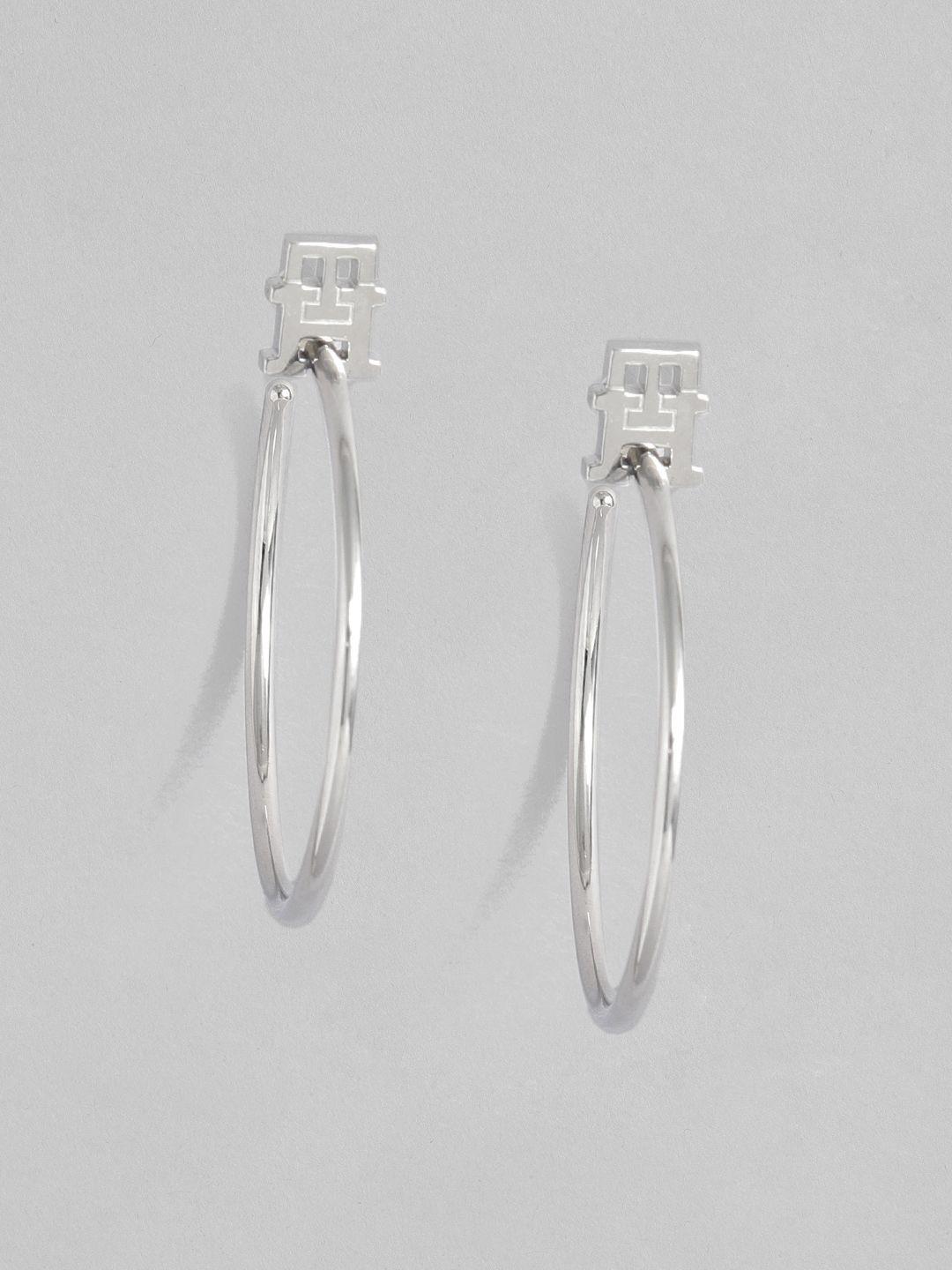 tommy-hilfiger-silver-plated-stainless-steel-circular-half-hoop-earrings
