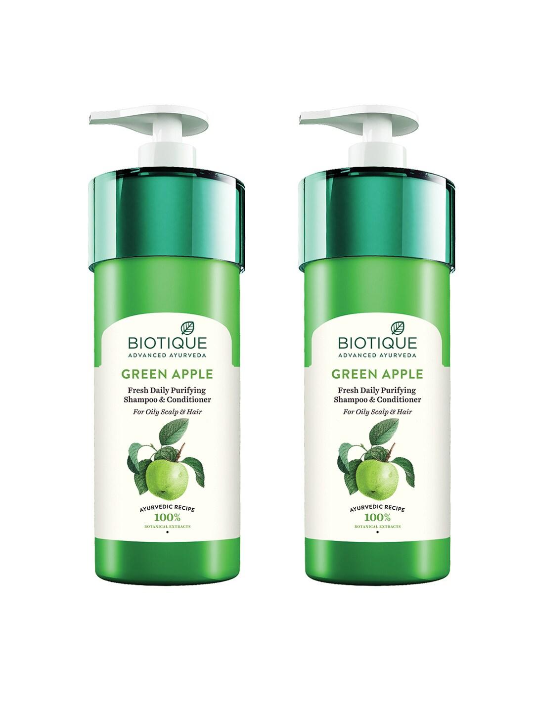 biotique-set-of-2-green-apple-fresh-daily-purifying-shampoo-&-conditioner---800ml-each