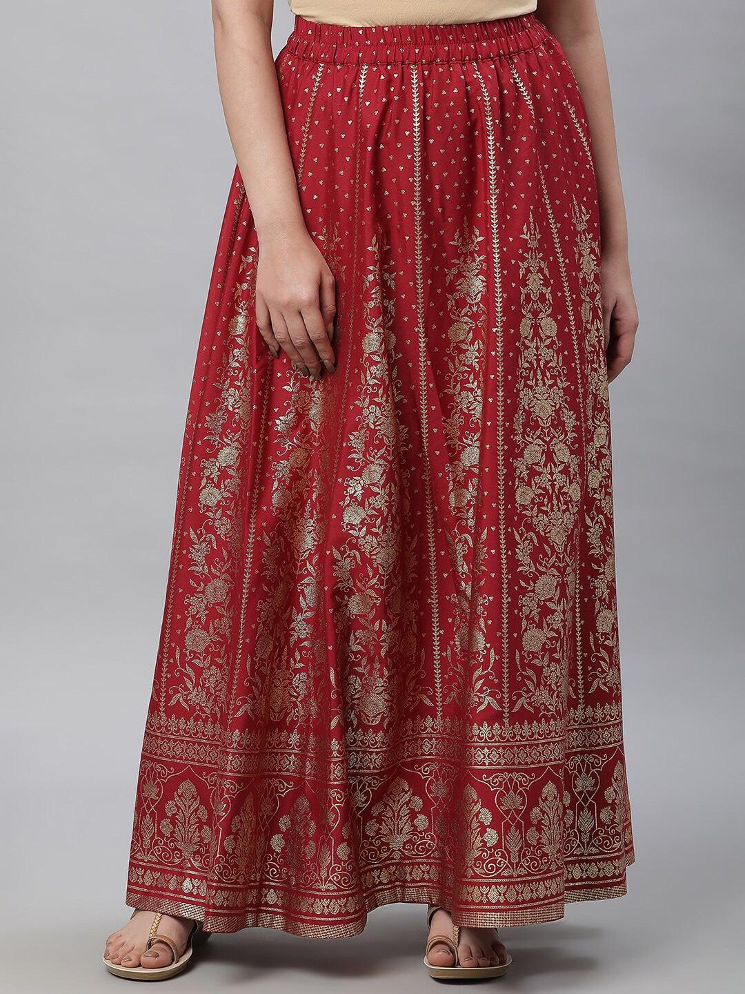 aurelia-ethnic-motifs-printed-flared-maxi-skirt