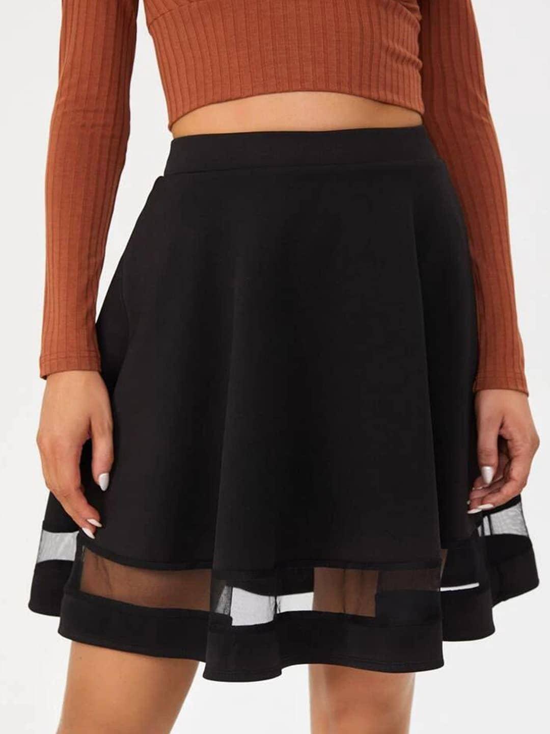 BLACK SCISSOR A-Line Mini Skirt