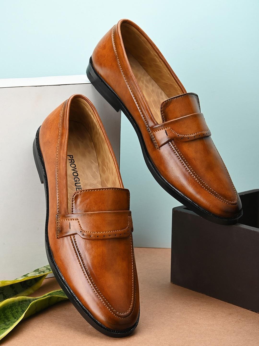 Provogue Men Textured Formal Loafers