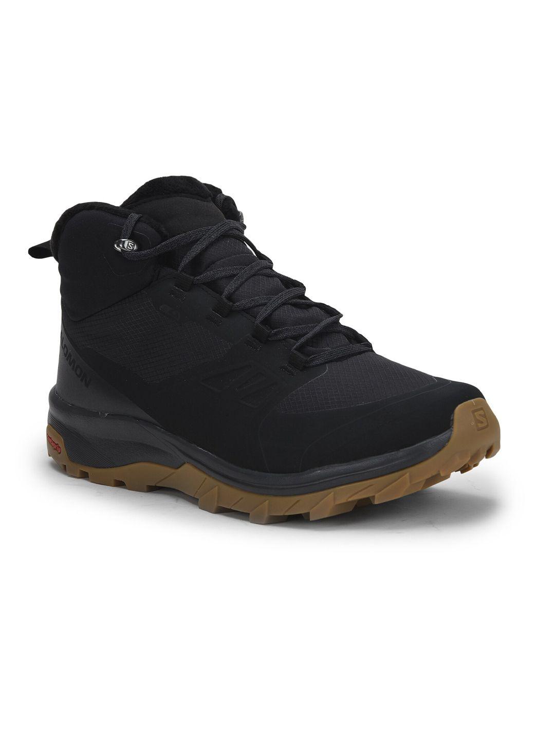 Salomon Men Black Textile Trekking Shoes