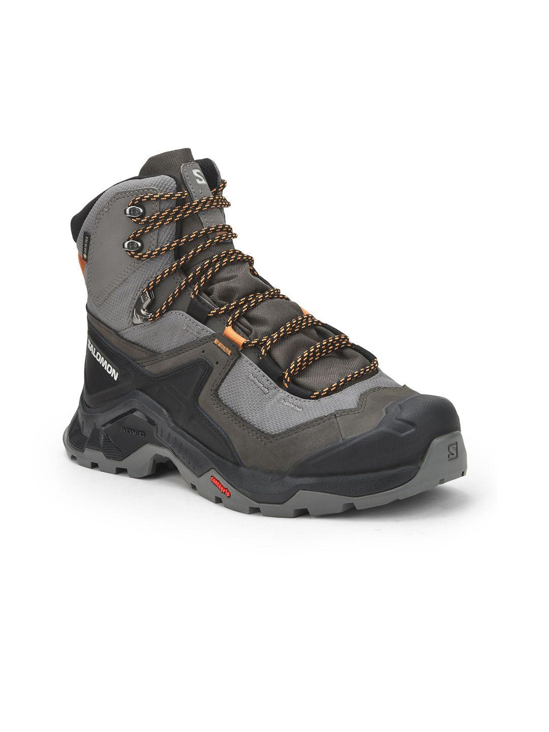 salomon-men-grey-leather-trekking-shoes