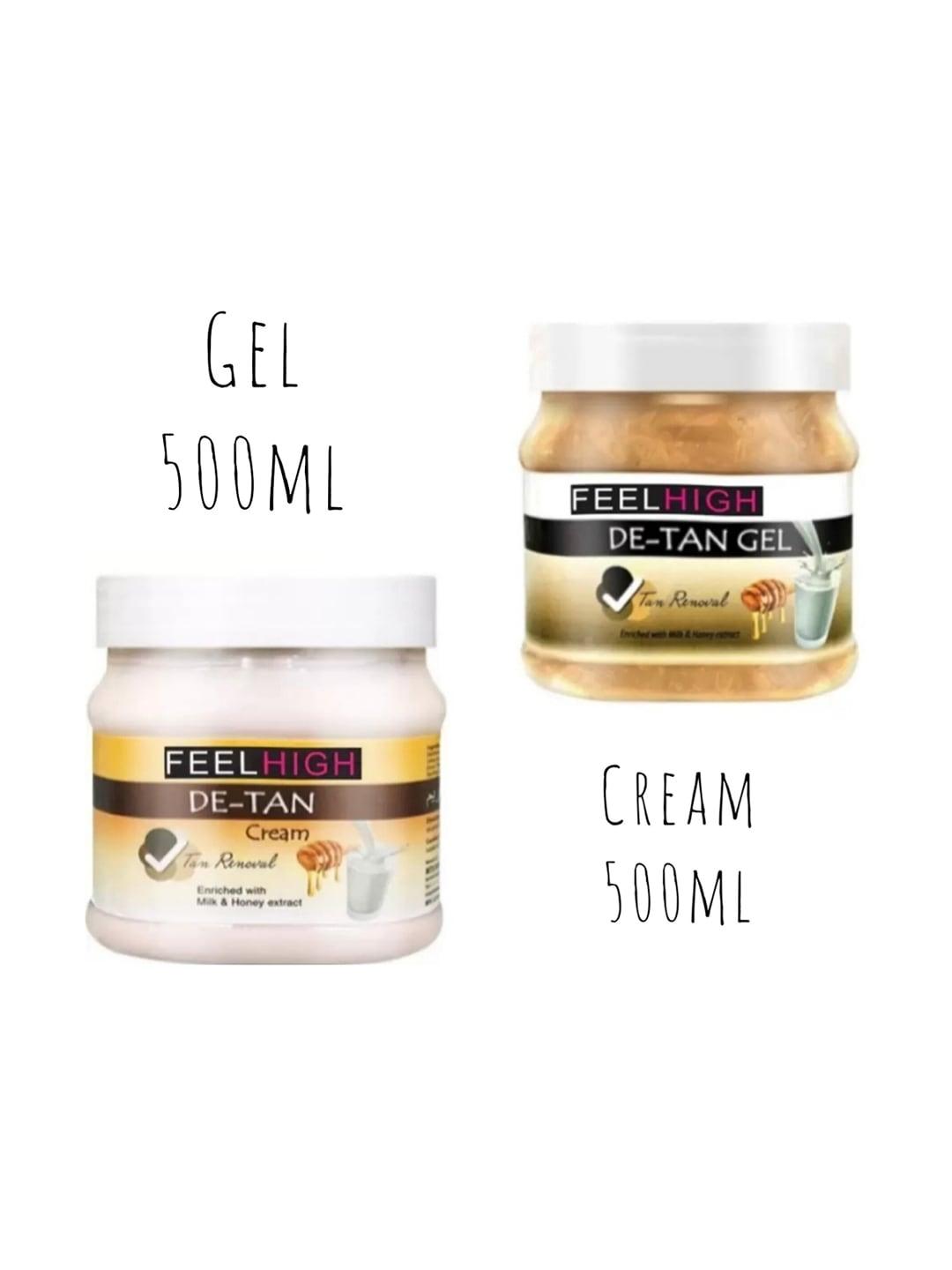FEELHIGH Set Of 2 De-Tan Face Cream & Gel - 500 ml Each