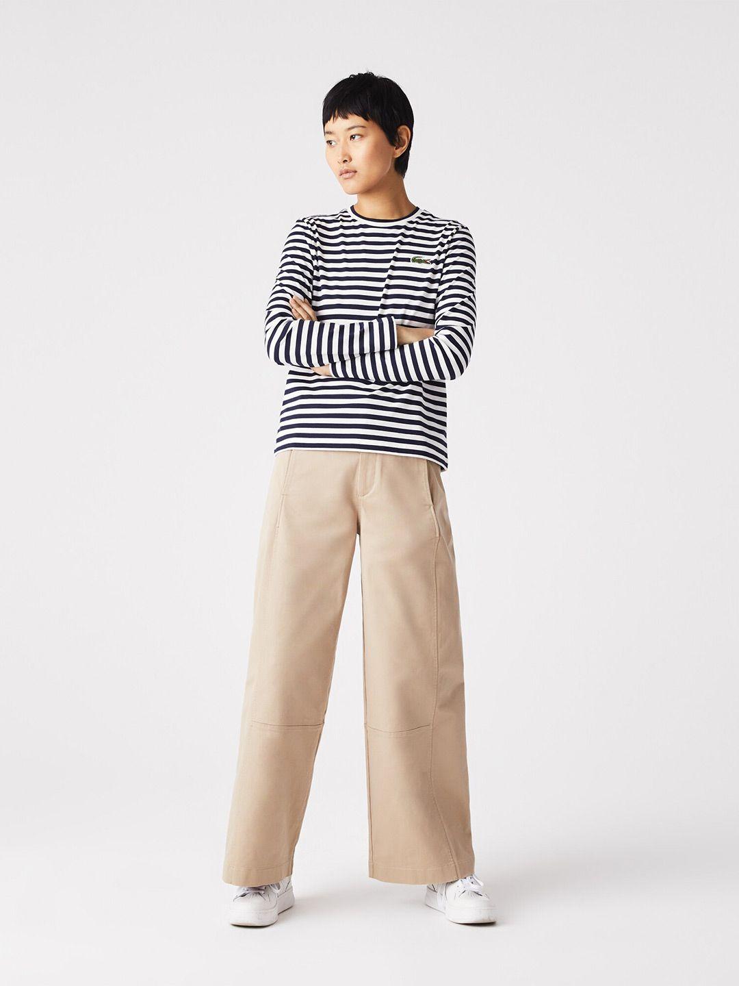 lacoste-women-striped-pure-cotton-t-shirt