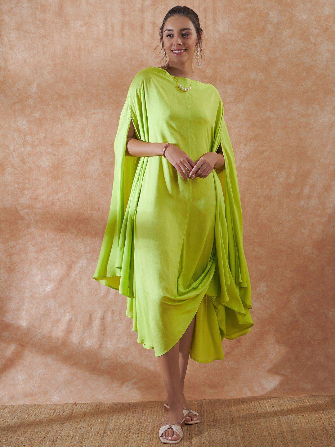InWeave Lime Green A-Line Dress