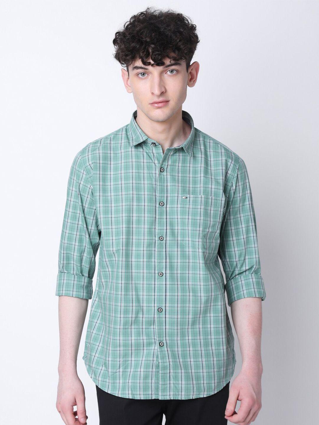mozzo-classic-tartan-checked-cotton-casual-shirt