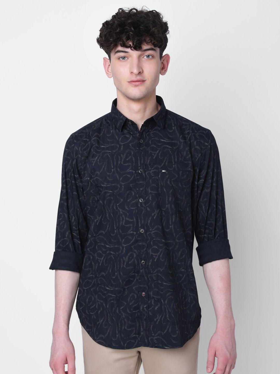 mozzo-men-navy-blue-classic-slim-fit-opaque-printed-casual-shirt