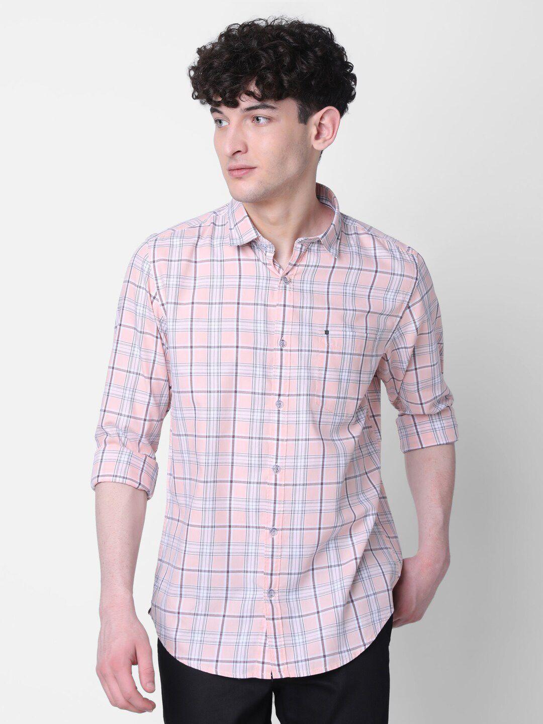 mozzo-men-pink-classic-slim-fit-opaque-checked-casual-shirt