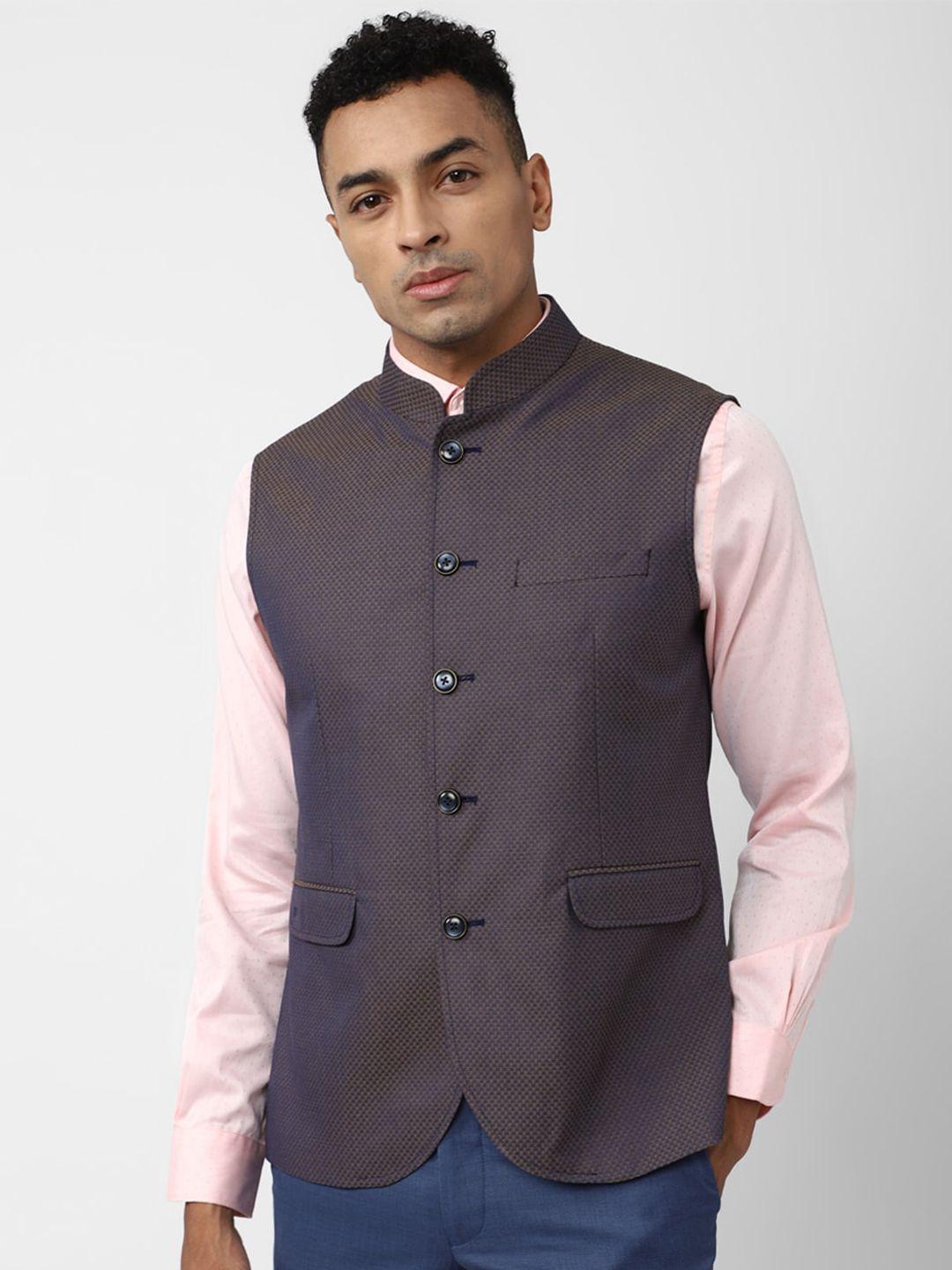 peter-england-woven-design-nehru-jacket