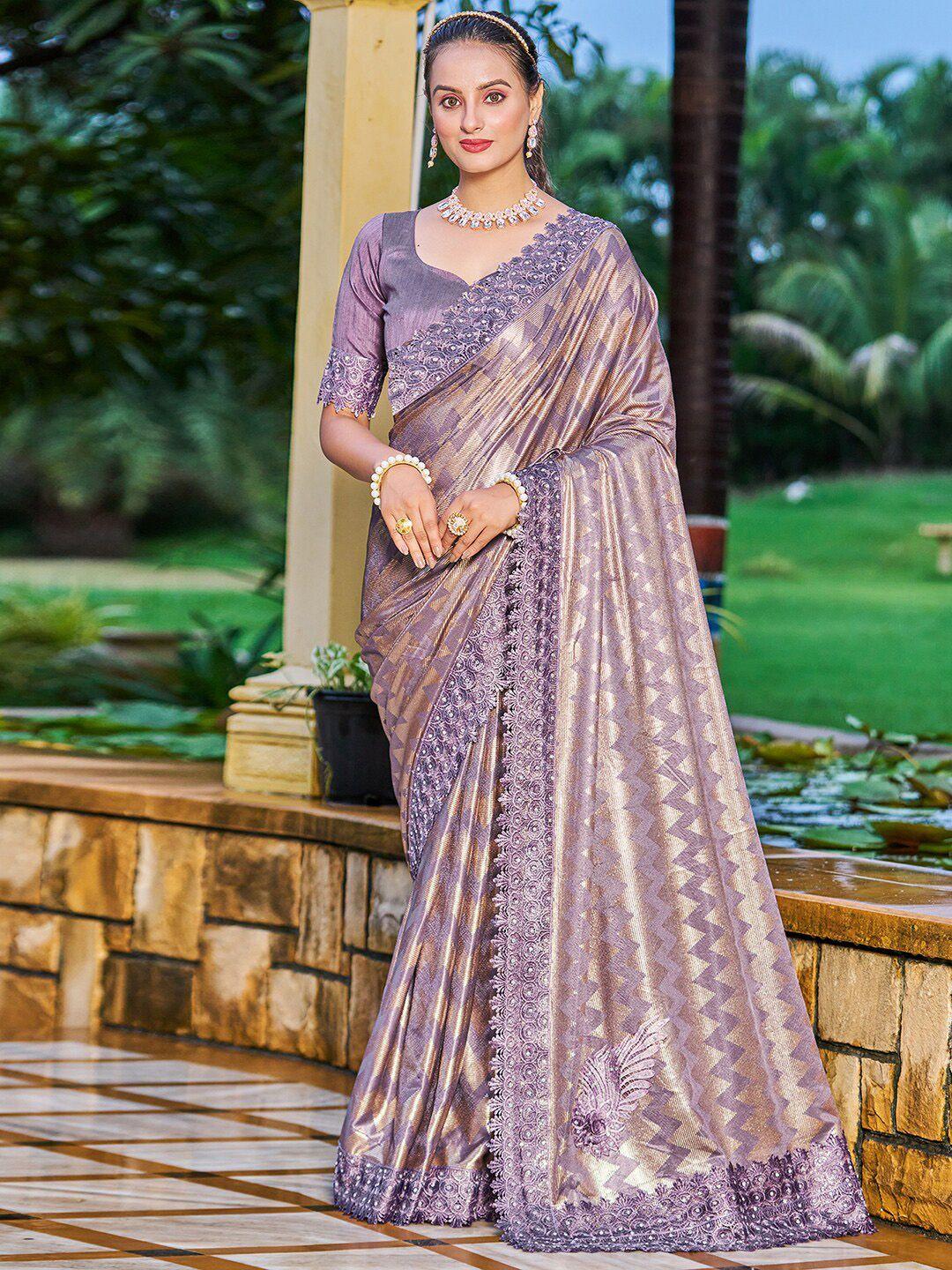 satrani-lavender-&-blue-woven-design-embroidered-saree