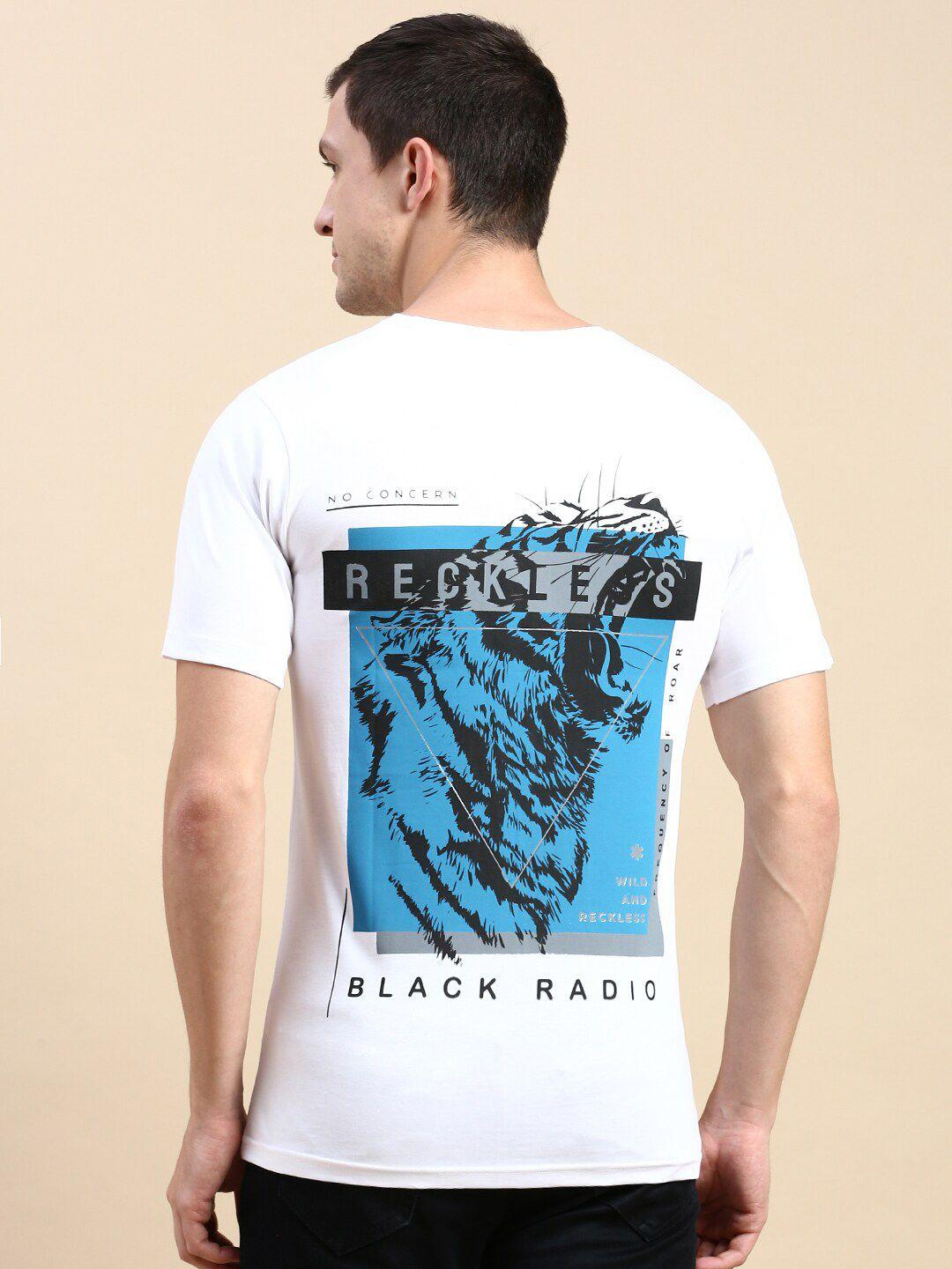 BLACK RADIO Graphic Printed Pure Cotton T-shirt