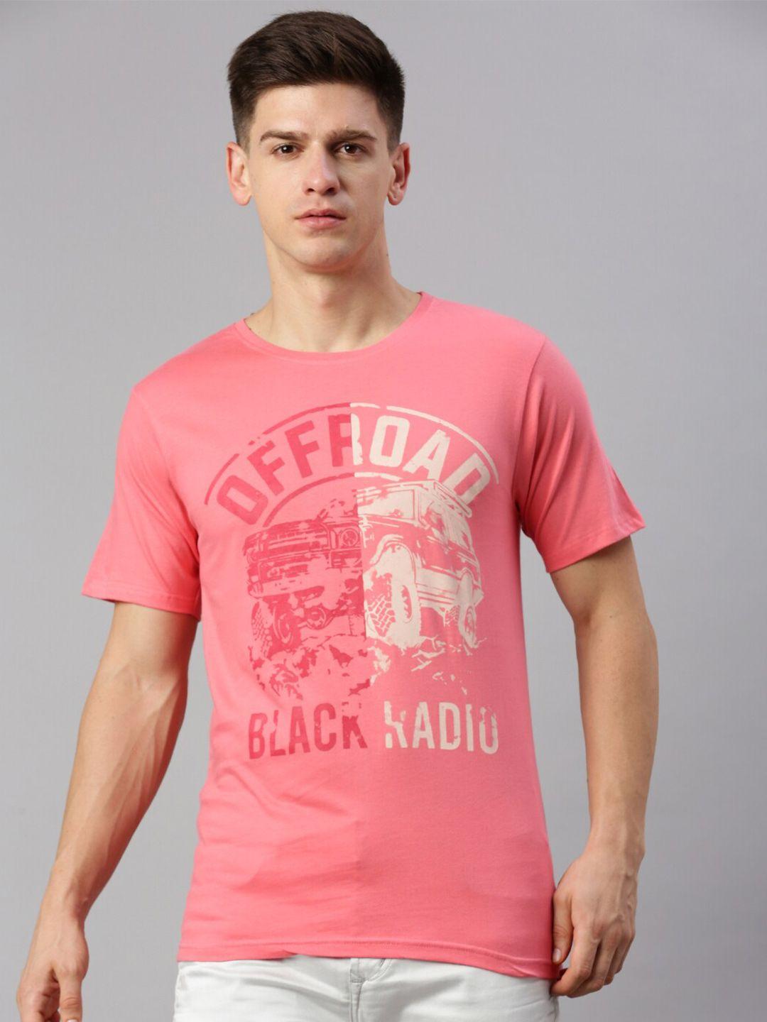 BLACK RADIO Graphic Printed Cotton T-shirt