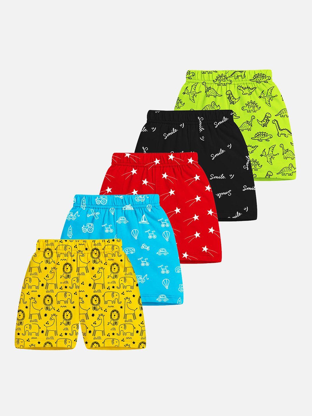 Trampoline Boys Pack Of 5 Conversational Printed Shorts