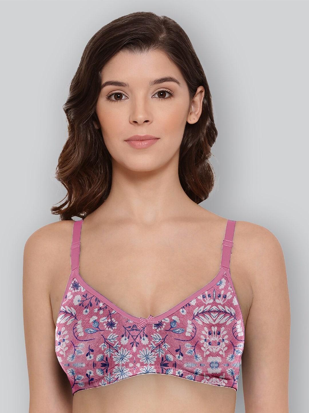 LYRA Floral Printed Anti Odour Full Coverage Bra With All Day Comfort