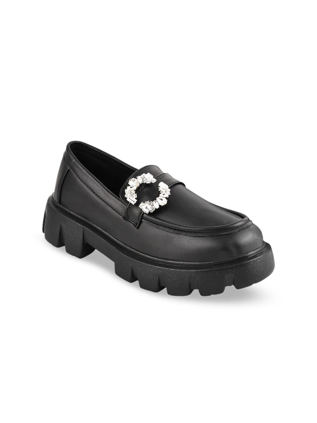 Shoetopia Women Embellished Lightweight Comfort Insole Horsebit Loafers