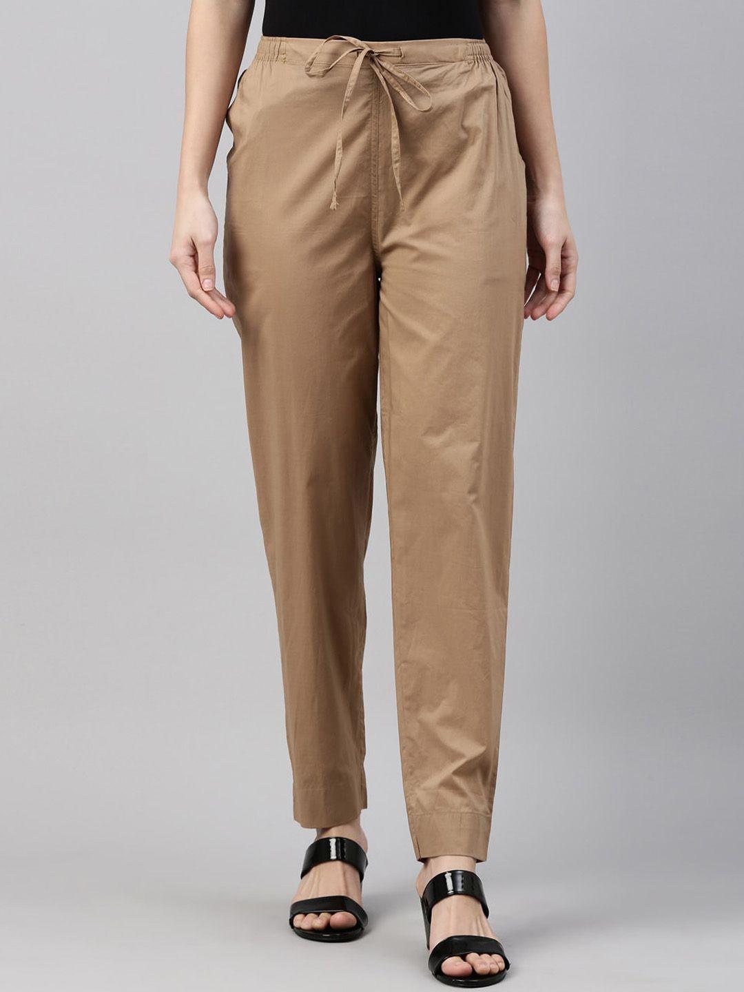 go-colors-women-tapered-fit-trousers