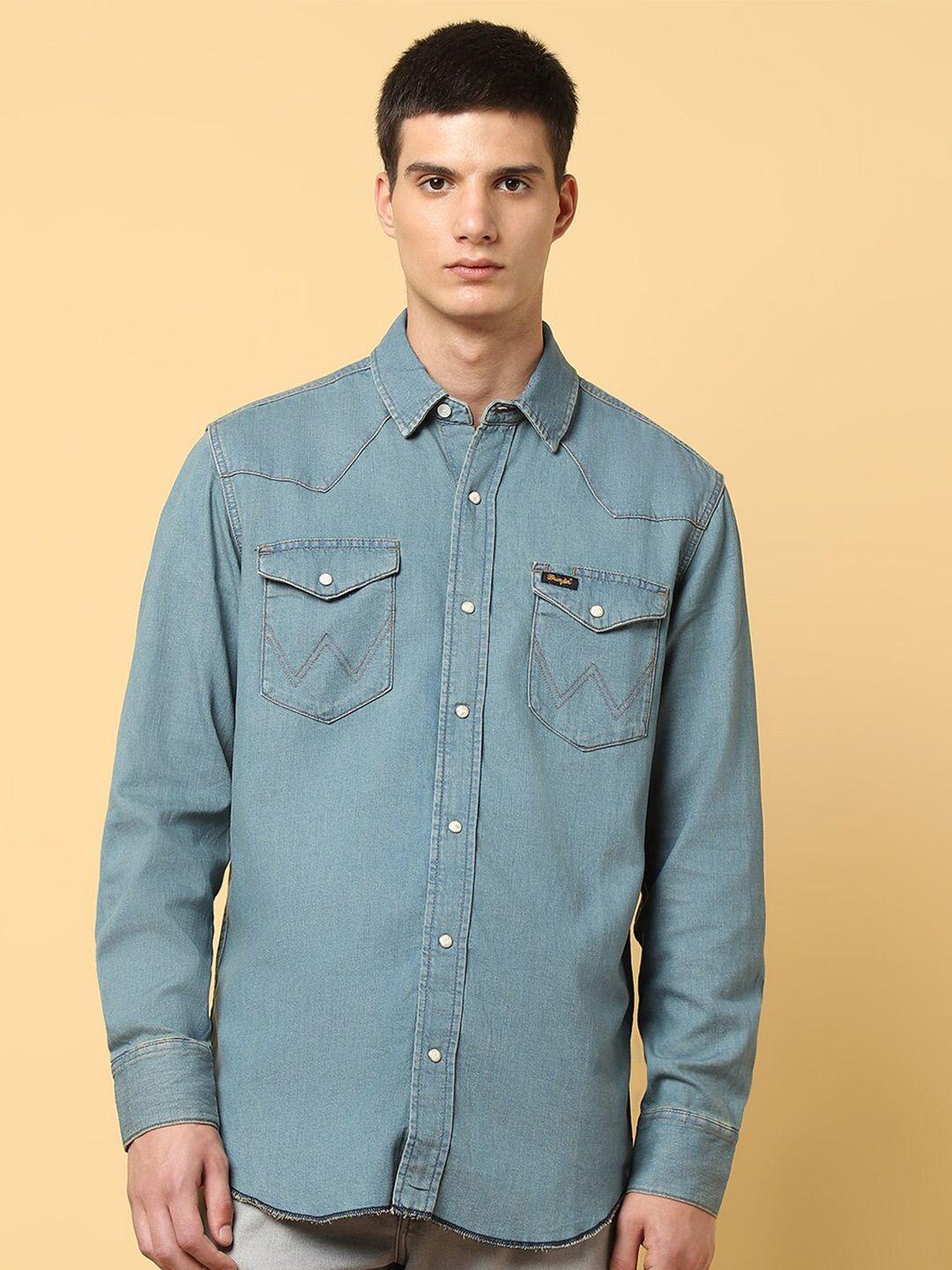 wrangler-spread-collar-regular-fit-cotton-casual-shirt